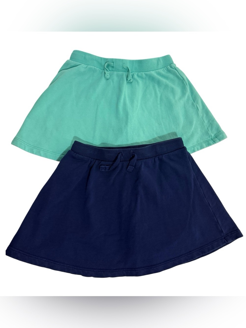 Hanna Andersson Skort Bundle Girls US 8 Cotton Navy Aqua Skirts Built In Shorts